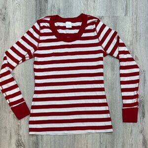 Hanna Andersson Red and White pajama top